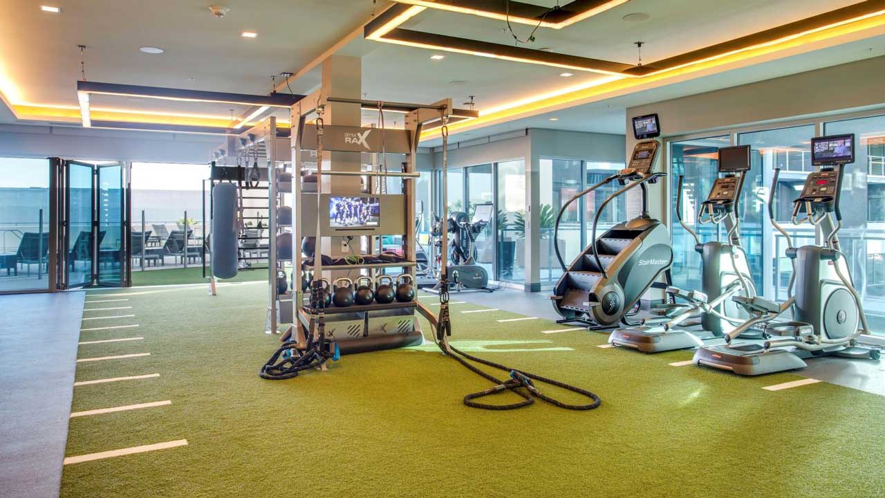 Lennar Oceanaire apartment fitness center gym design by Aktiv solutions