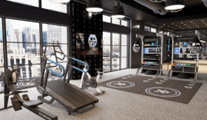 Gym designed with digital exercise guidance