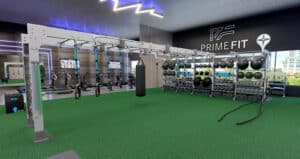Gym Rax functional training zone in a boutique studio
