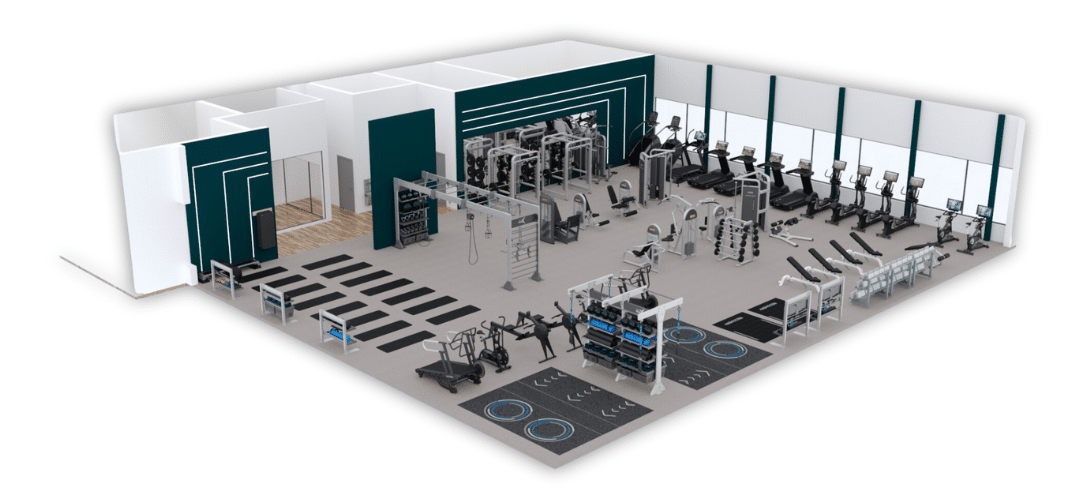 3d floorplan gym design